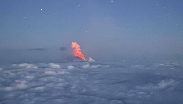 Eurasias highest volcano blasts lava after powerful earthquake in Russia