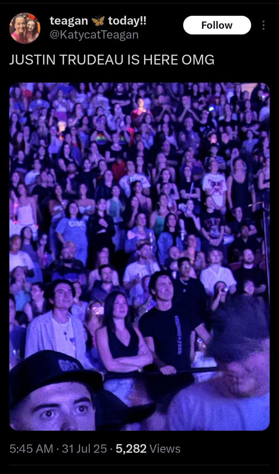 Justin Trudeau spotted at Katy Perry’s show with daughter amid romance rumors
