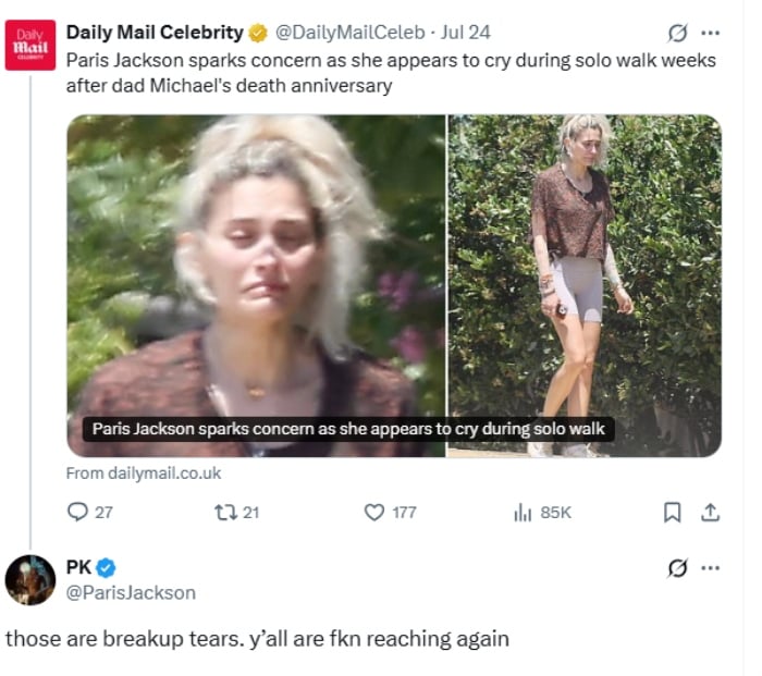 P.C: Daily Mails X account