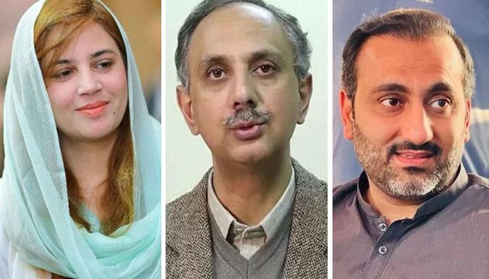 احمد چٹھہ، عمر ایوب اور زرتاج گل—فائل فوٹوز