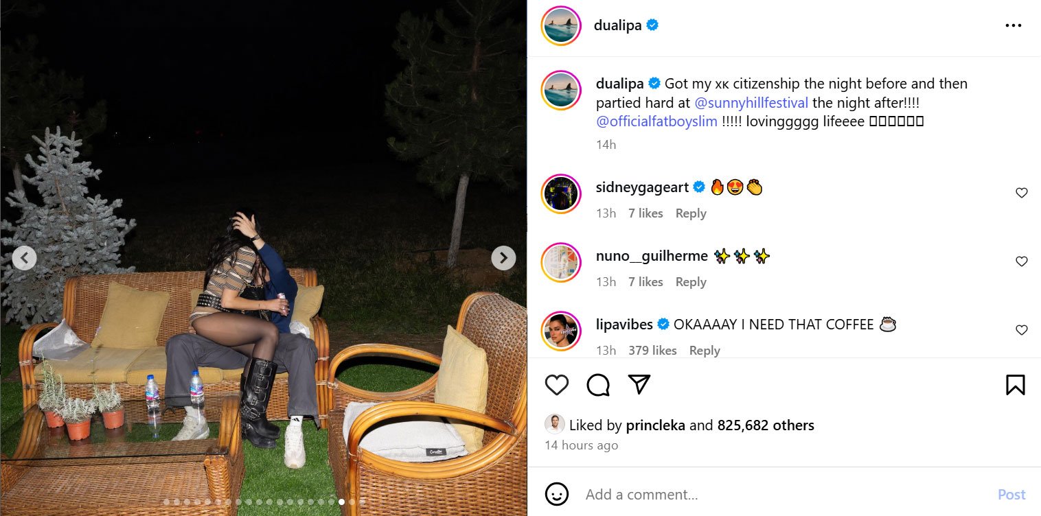 Dua Lipa hits dance floor with fiancé Callum Turner to celebrate big milestone
