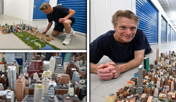 ٹرک ڈرائیور کا کمال، لکڑی سے نیویارک سٹی کا حیران کن ماڈل تیار