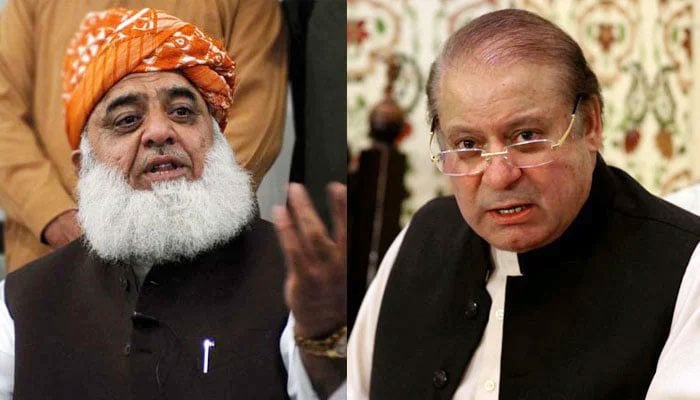 نواز شریف اور مولانا فضل الرحمٰن—فائل فوٹو