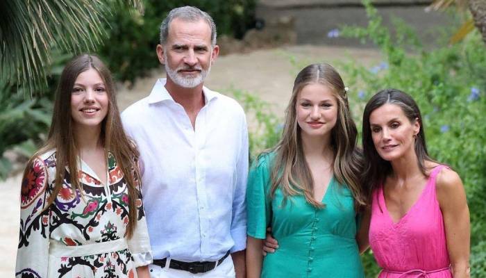 King Felipe, Queen Letizia visit art exhibition with Leonor, Infanta Sofia