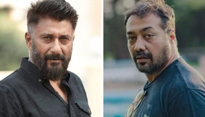 انوراگ کشیپ اور وویک رنجن اگنی ہوتری—تصاویر بشکریہ بھارتی میڈیا