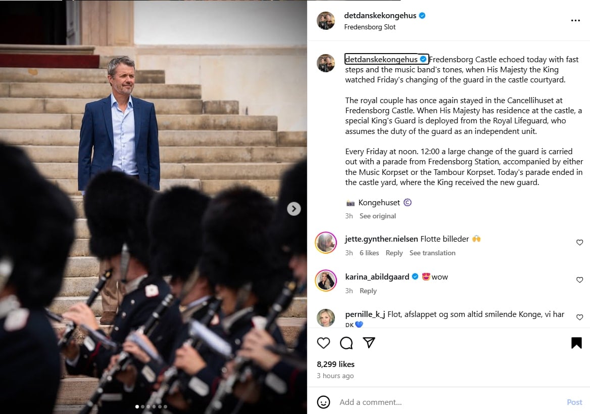P.C. Instagram/detdanskekongehus