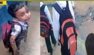 کراچی: اسکول جانے والا بچہ سیوریج کے پانی میں گر گیا، ویڈیو وائرل 