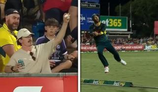 آسٹریلیا اور جنوبی افریقہ کے میچ میں 2 غیر معمولی کیچز وائرل