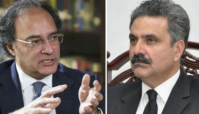 چیف جسٹس پاکستان یحییٰ آفریدی اور وزیرِ خزانہ محمد اورنگزیب—فائل فوٹوز