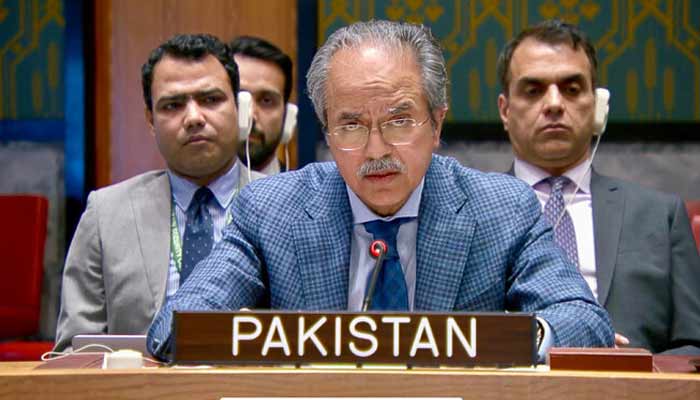 اقوام متحدہ میں پاکستانی مستقل مندوب عاصم افتخار(فائل فوٹو)۔