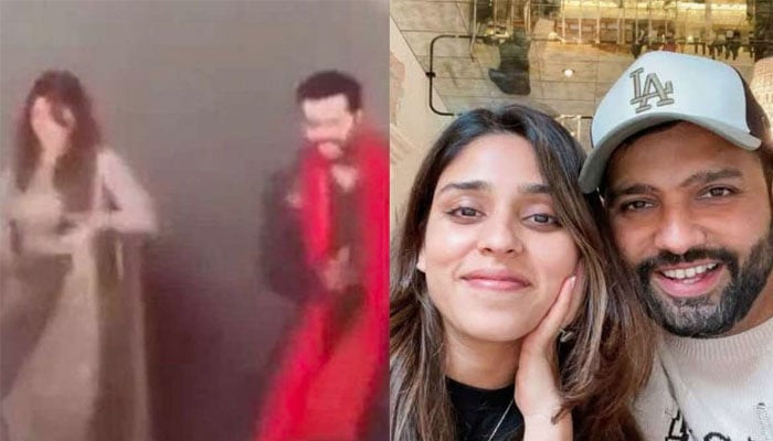 روہت شرما کا اہلیہ کے ہمراہ رقص، ویڈیو وائرل