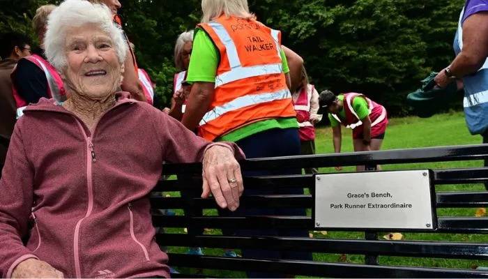97-year-old Grace becomes Europe’s oldest person to complete 250 Parkrun