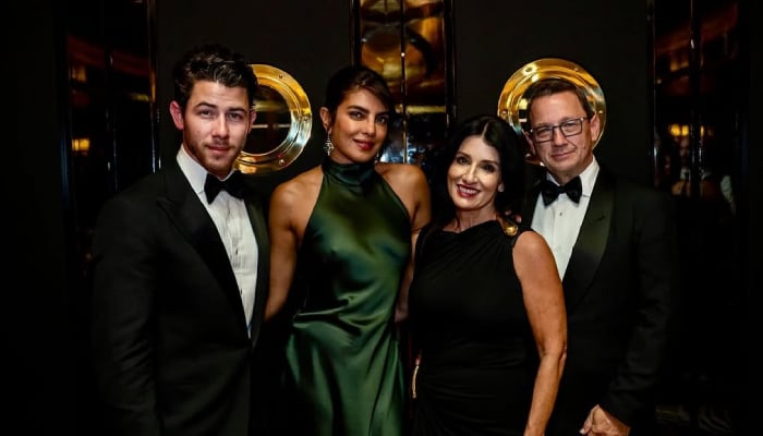 Priyanka Chopra wows in green halter-neck gown at Jonas family celebrations