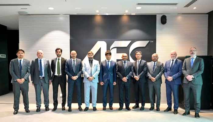 پاکستان فٹ بال فیڈریشن کے وفد کا اے ایف سی ہیڈ کوارٹر کا دورہ