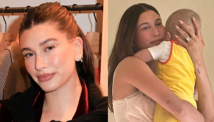 Hailey Bieber pouts as baby Jack plays in adorable pre-birthday photo