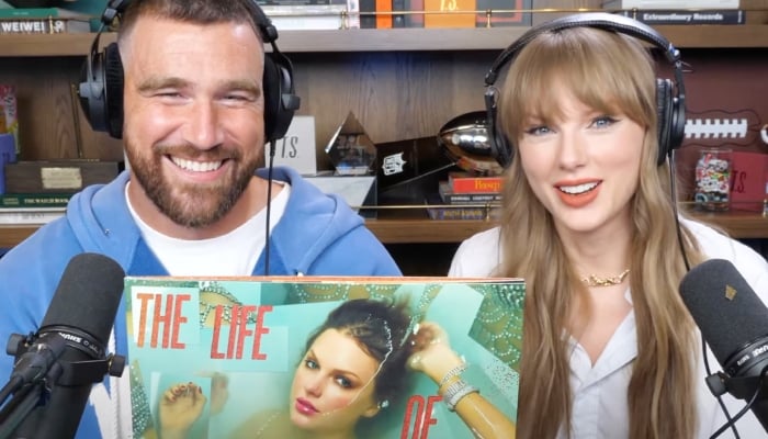 Travis Kelce credited for Taylor Swift’s bold The Life of a Showgirl artwork