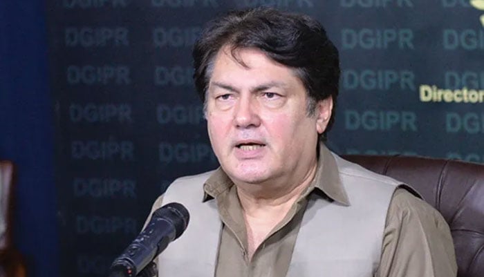 مشیر اطلاعات خیبر پختونخوا بیرسٹر محمد علی سیف : فائل فوٹو