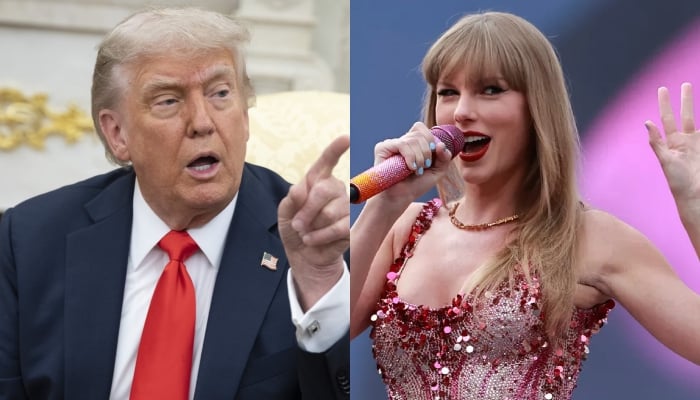 Trump swallows Taylor Swift’s hate while reacting to pop star’s engagement