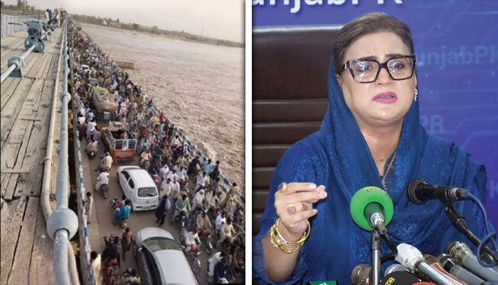 لوگ بند پر کھڑے ہوکر سیلاب دیکھ رہے، یہ دیکھنے کی چیز نہیں، عظمیٰ بخاری