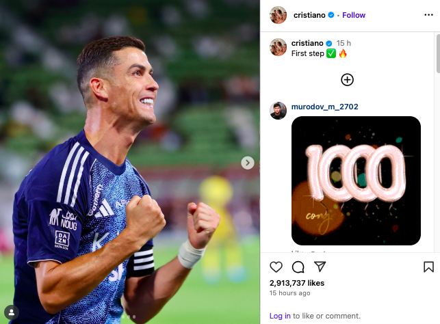 Cristiano Ronaldo celebrates Al-Nassr’s 5-0 win with powerful message