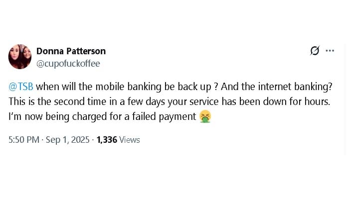 Is TSB app down? Users reactions to nationwide outage