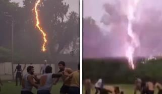  کبڈی میچ کے دوران آسمانی بجلی گرگئی
