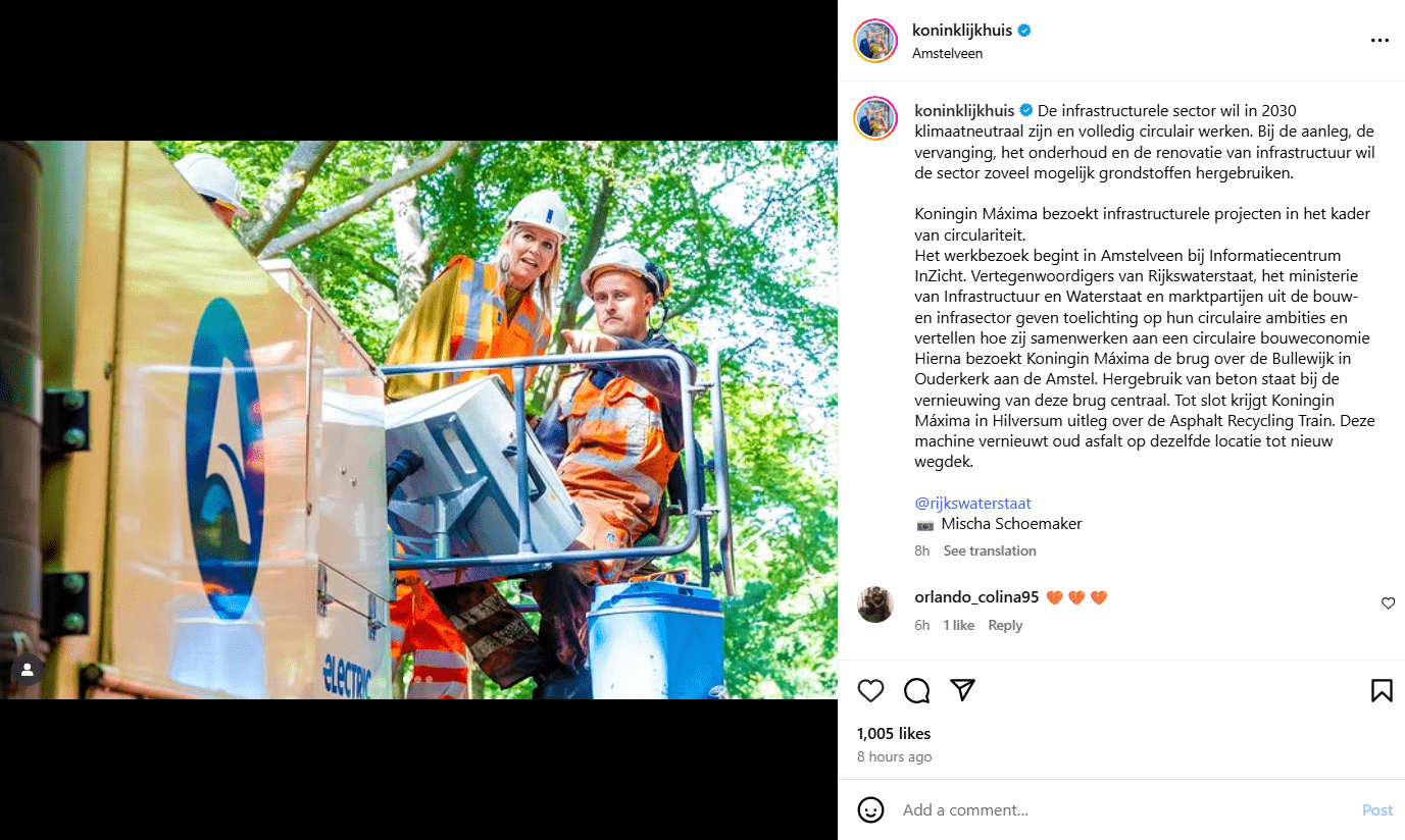 P.C. Instagram/koninklijkhuis