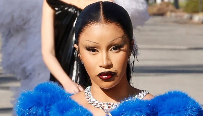 Cardi B angrily throws object at man outside court for asking bold baby question