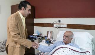 بلاول بھٹو کی اسپتال میں خورشید شاہ کی عیادت