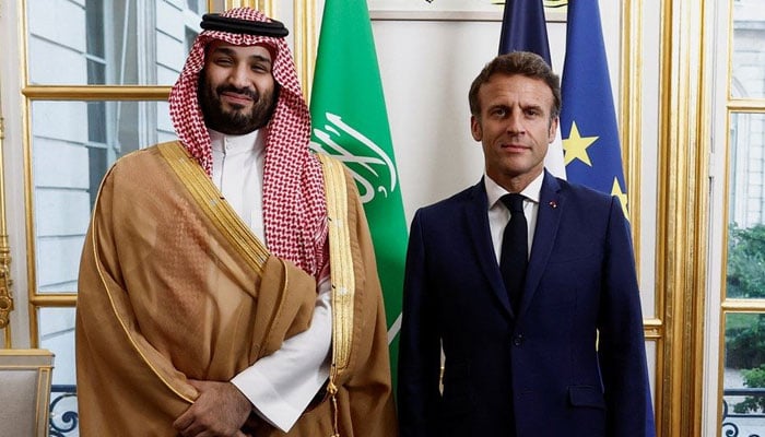میکرون کا محمد بن سلمان سے رابطہ، غزہ میں انسانی المیے کے خاتمے کی کوششوں پر گفتگو