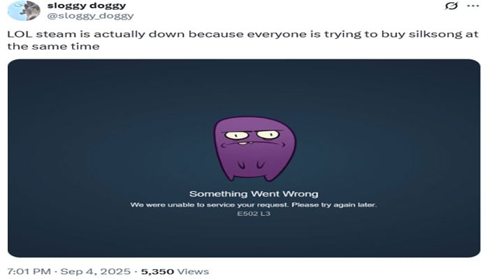 Steam down as Hollow Knight: Silksong crashes after highly anticipated release