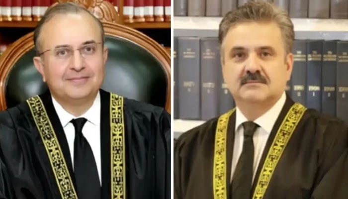 چیف جسٹس پاکستان یحییٰ آفریدی اور جسٹس منصور علی شاہ—فائل فوٹو