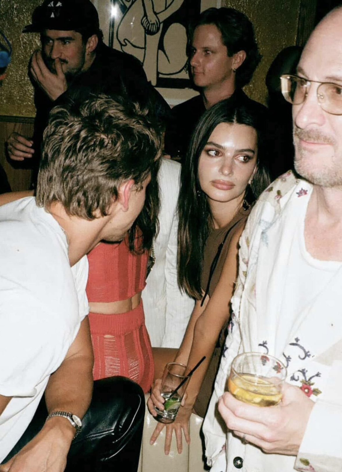 Austin Butler and Emily Ratajkowski at Caught Stealing after party