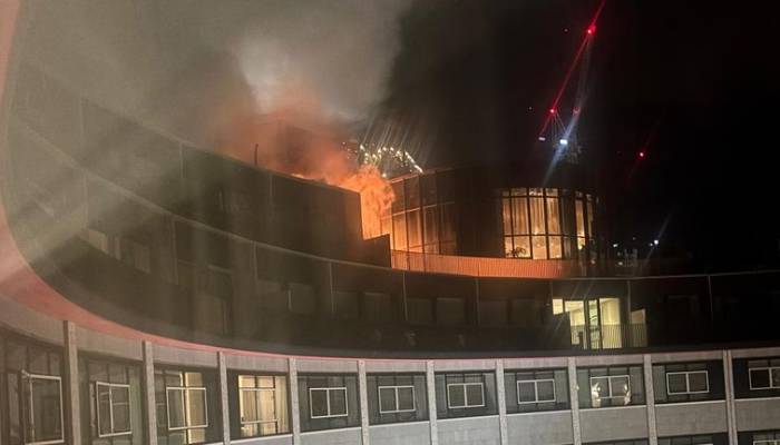 Old BBC Television Centre in London engulfed in huge blaze