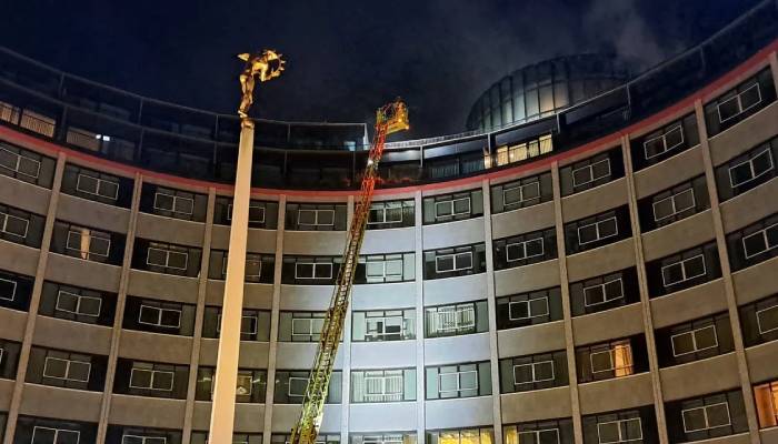 Old BBC Television Centre in London engulfed in huge blaze
