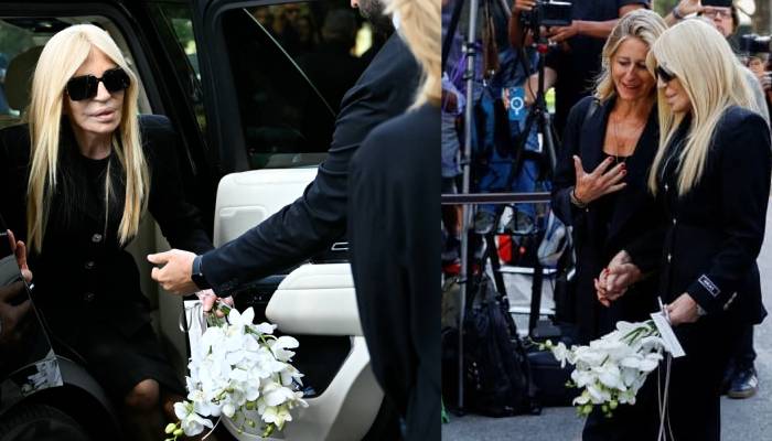 Giorgio Armani honoured in Milan by fashion icons including Donatella Versace