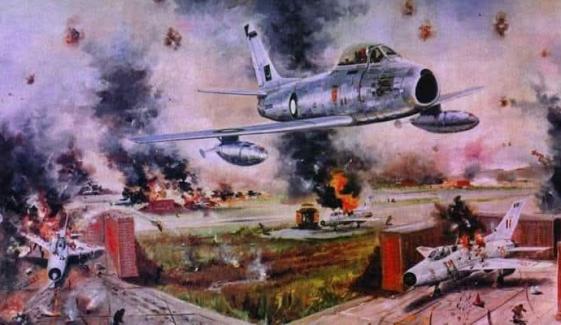 6 ستمبر: پاک فضائیہ نے دشمن کے پٹھان کوٹ بیس پر پہلا فضائی حملہ کر کے کاری ضرب لگائی