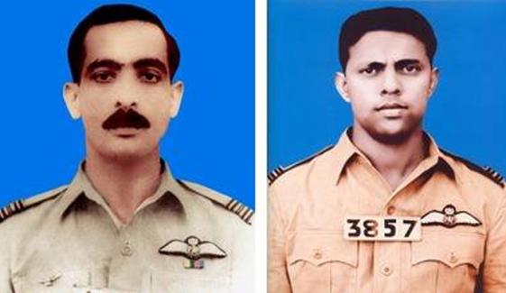 1965ء کی جنگ میں ہلواڑہ کی فضاؤں میں شہید ہونے والے سرفراز رفیقی اور یونس حسن 