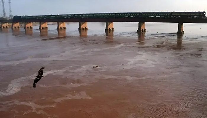 جھنگ میں دریائے چناب پر اونچے درجے کا سیلاب
