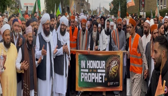 بریڈفورڈ میں عید میلاد النبیﷺ کی عظیم الشان محفل و جلوس