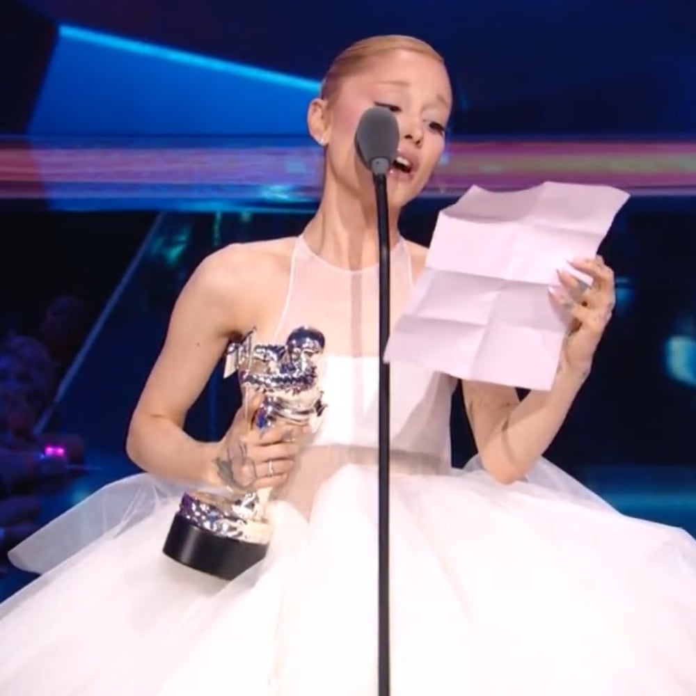 Ariana Grande accepting Video of the Year award