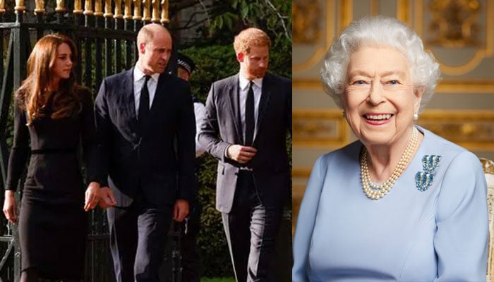 Prince Harry lays flowers at late Queen’s grave just miles from William, Kate