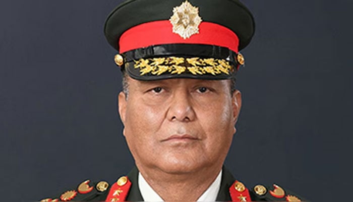 نیپالی آرمی چیف جنرل اشوک راج (تصویر سوشل میڈیا)۔