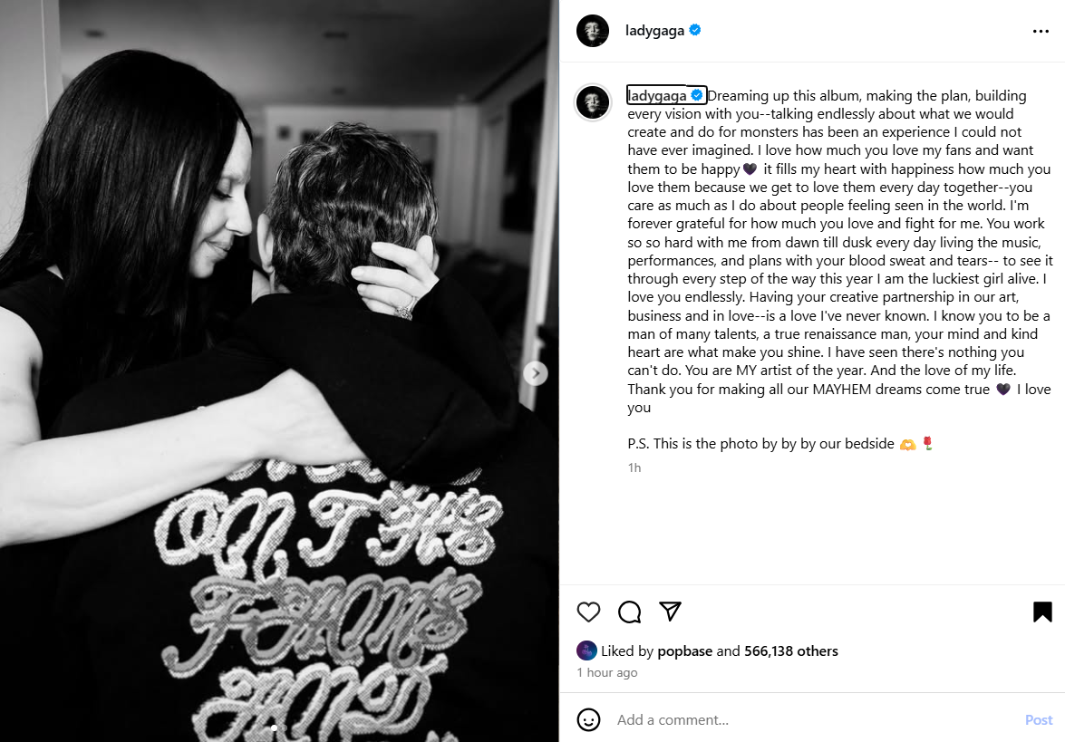 P.C. Instagram/ladygaga