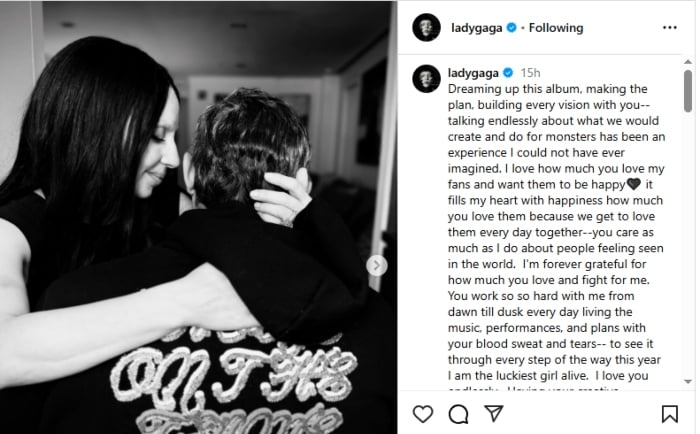 P.C.: Lady Gaga/Instagram account