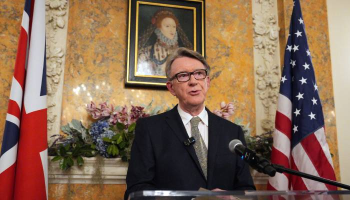 Peter Mandelson sacked as UK ambassador over Epstein links