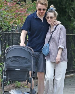 Saoirse Ronan and Jack Lowden with their first child