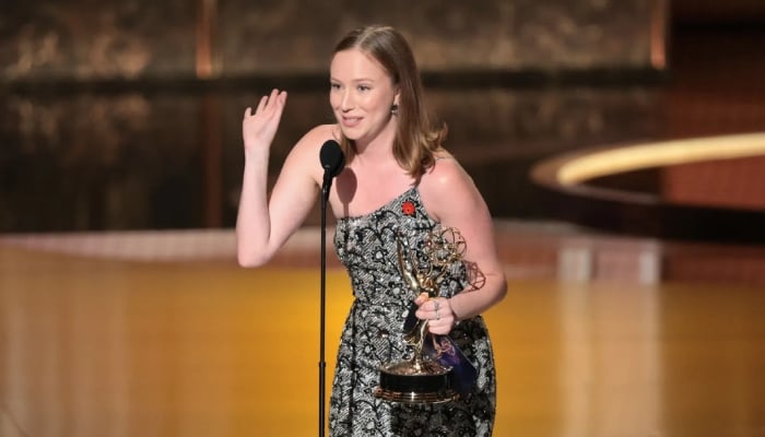 Hannah Einbinder accept Emmy at Sundays event