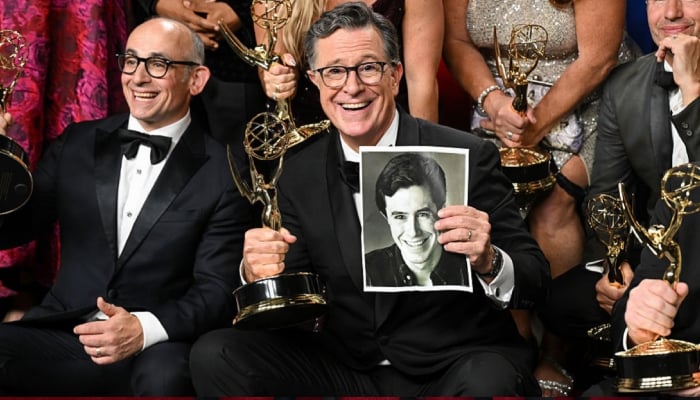 Stephen Colbert at the 2025 Emmys