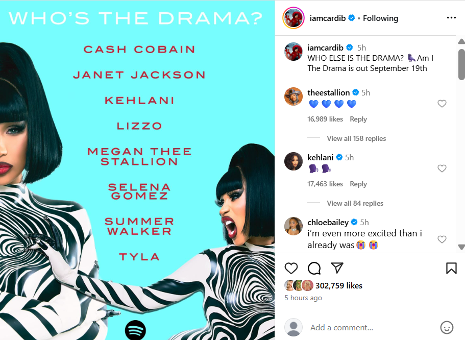 P.C. Instagram/iamcardib